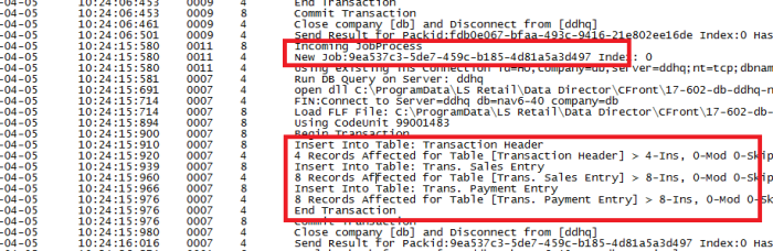 Reading the Debug Log Files