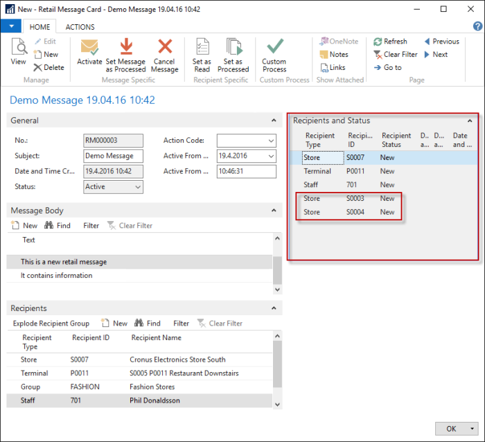 Store Message How to: Create Retail Messages